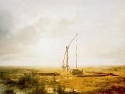 Karoly Marko the Elder View of the Great Hungarian Plain with Draw Well USA oil painting artist